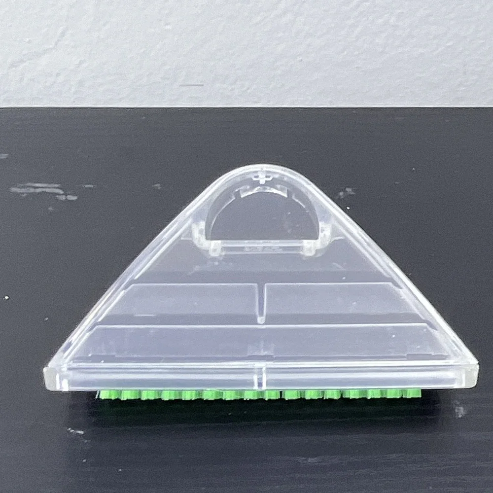 Clear Plastic Vacuum Nozzle Attachment w/ Green Brush Universal B-2-1